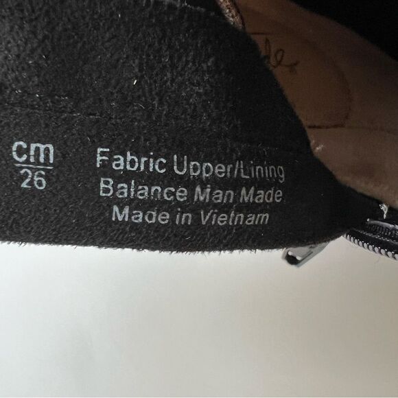 LifeStride Black Faux Suede Stretch Block Heel Comfort Ankle Bootie Boots SZ 9 - Picture 8 of 16